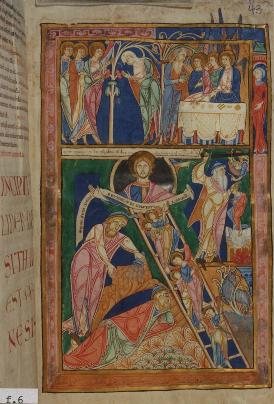 Lambeth Bible, Genesis frontispiece, England, c. 1150–70